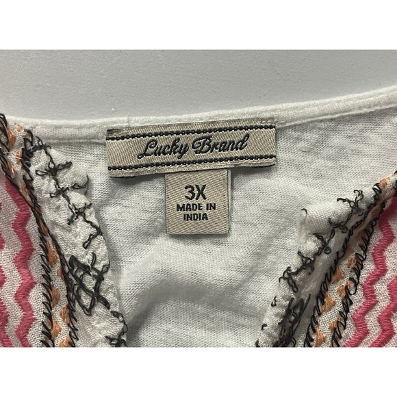Lucky Brand Embroidered Linen Blend Tank Top Size 3XL AD1761 - Picture 9 of 10
